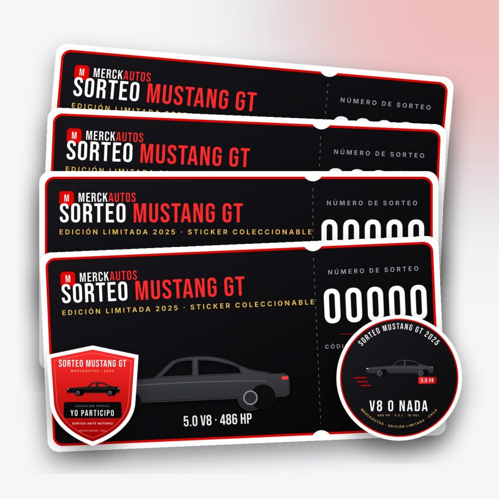 Sticker Mustang GT — pack x4
